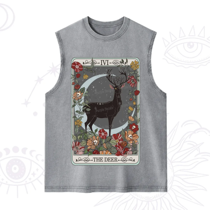 Purplehecate The Deer Tarot Washed Tank