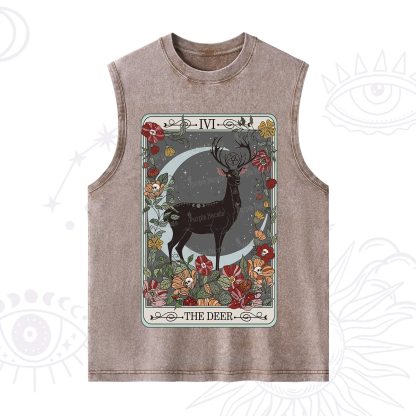 Purplehecate The Deer Tarot Washed Tank