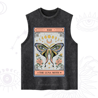 Purplehecate The Luna Moth Tarot Washed Tank