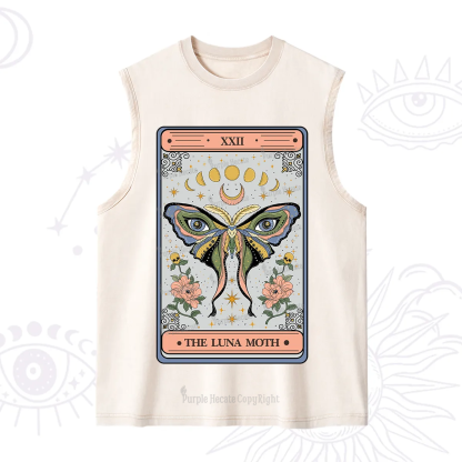 Purplehecate The Luna Moth Tarot Washed Tank
