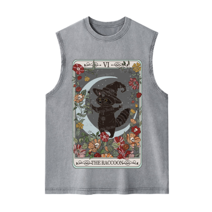 Purplehecate The Raccoon Tarot Washed Tank