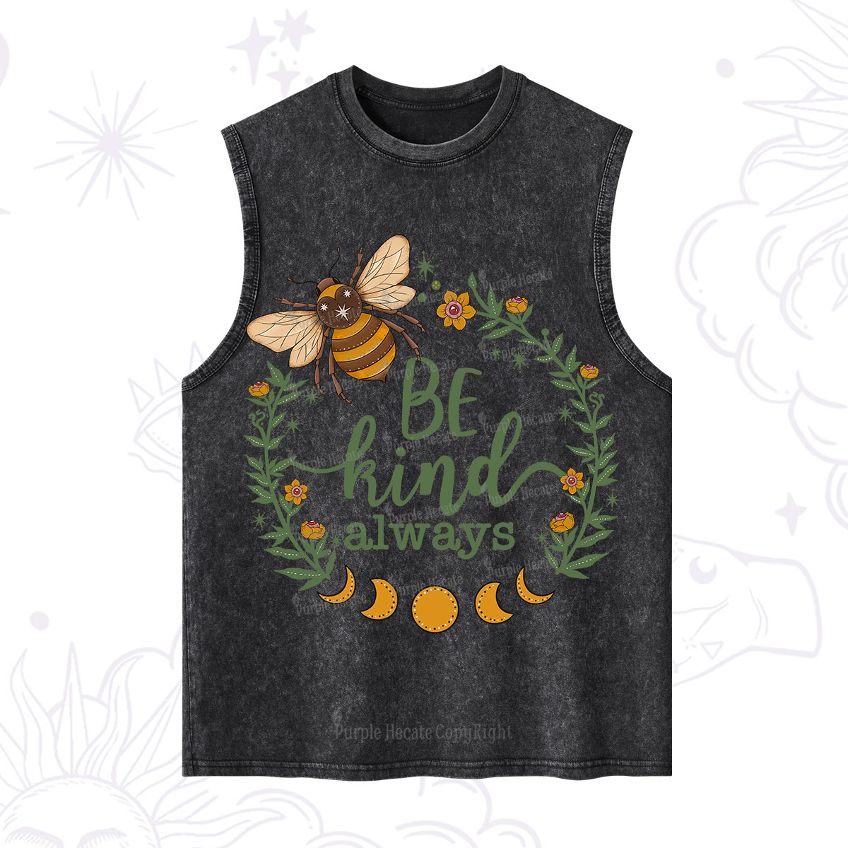 Purplehecate Be Kind Always Washed Tank