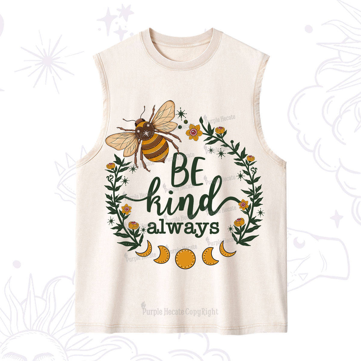 Purplehecate Be Kind Always Washed Tank