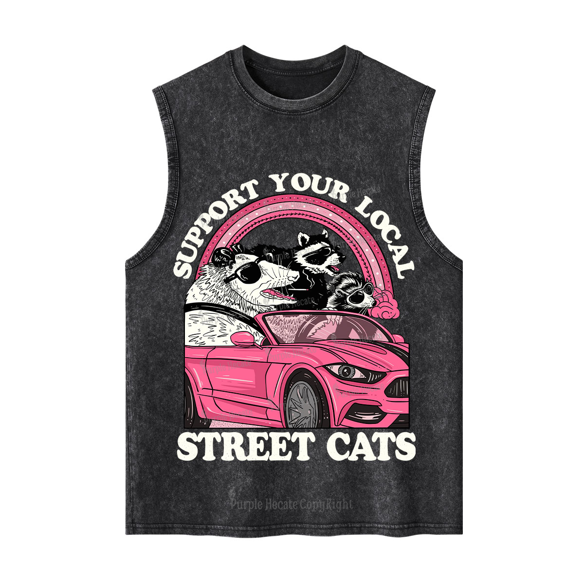 Purplehecate Support Local Street Cats Washed Tank