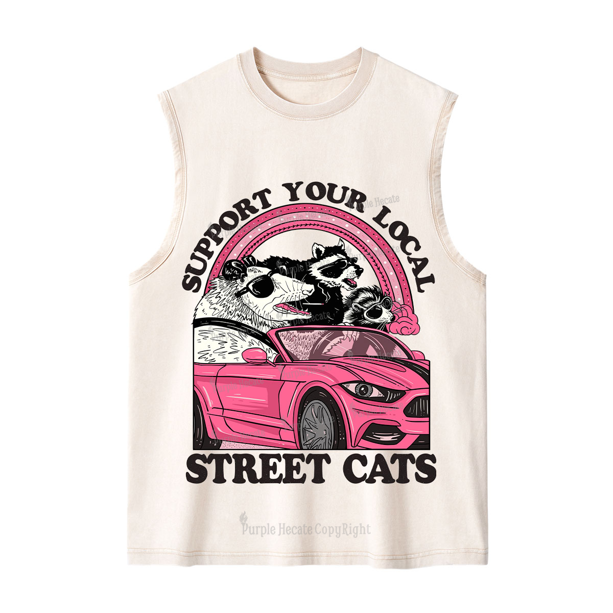 Purplehecate Support Local Street Cats Washed Tank
