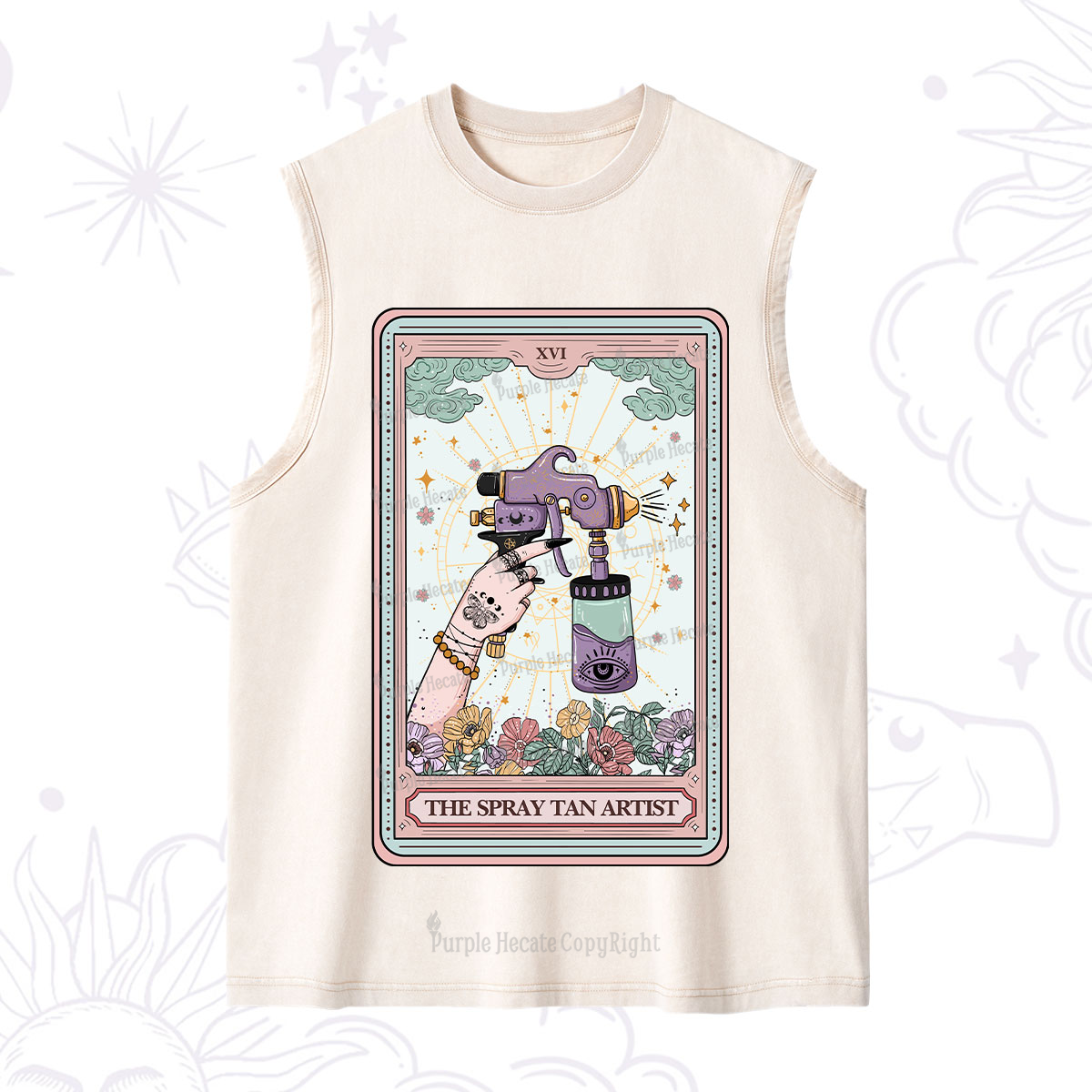 Purplehecate The Spary Tan Artist Tarot Washed Tank