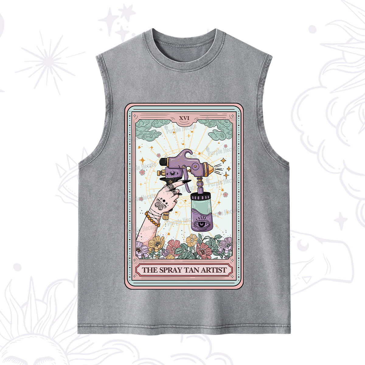 Purplehecate The Spary Tan Artist Tarot Washed Tank