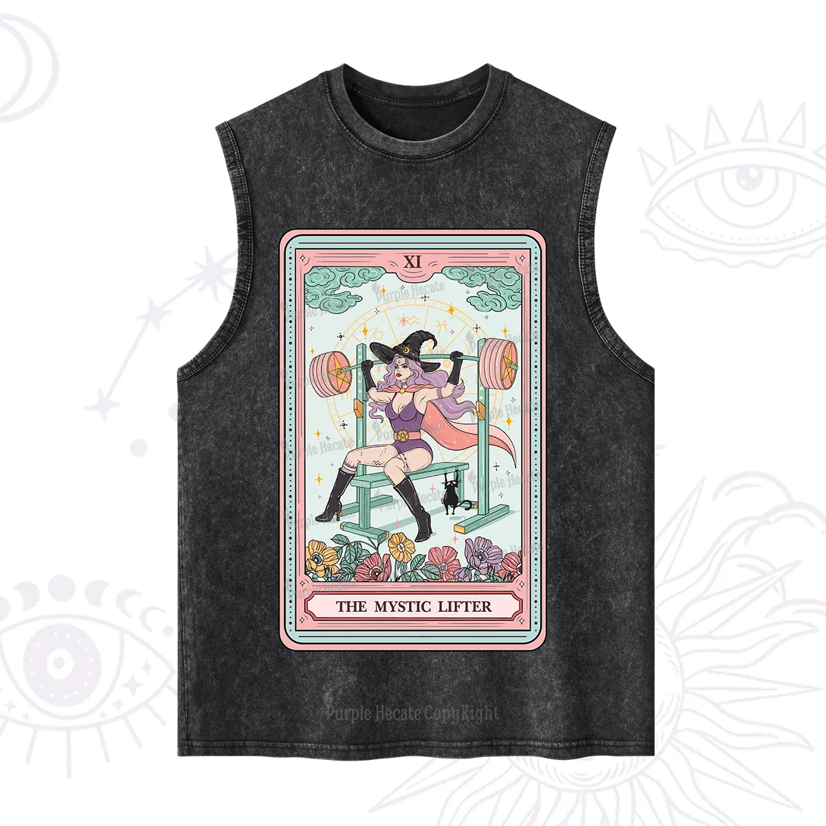 Purplehecate The Mystic Lifter Tarot Washed Tank