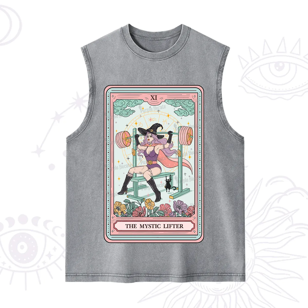Purplehecate The Mystic Lifter Tarot Washed Tank