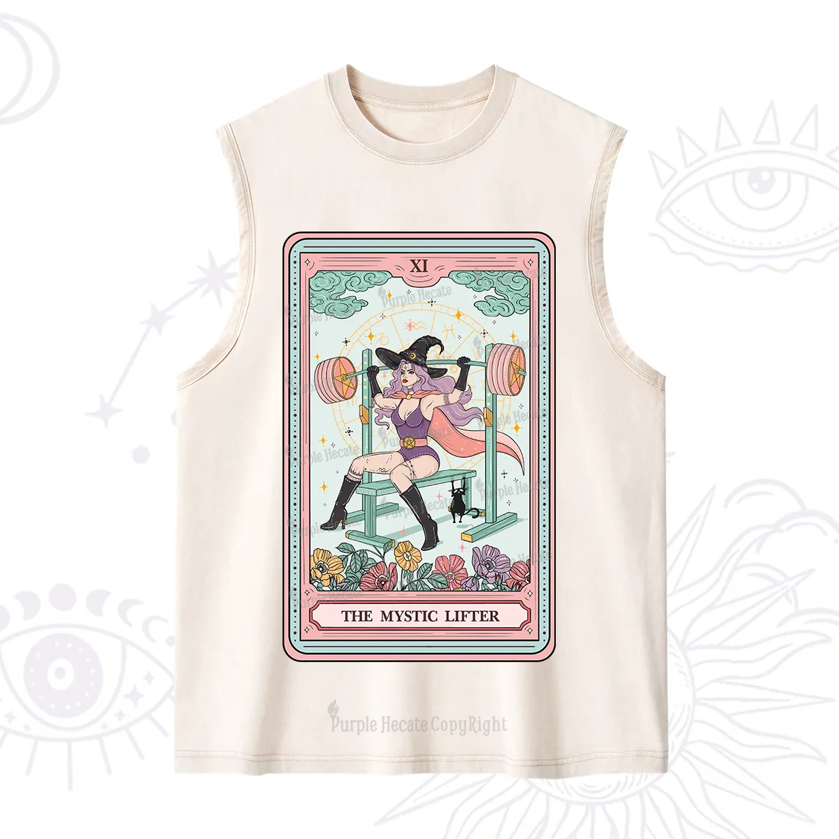 Purplehecate The Mystic Lifter Tarot Washed Tank