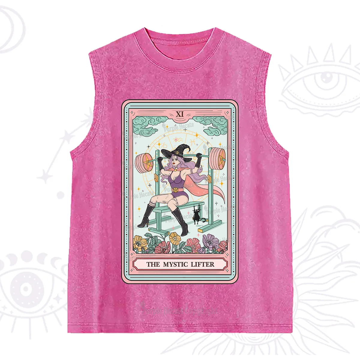 Purplehecate The Mystic Lifter Tarot Washed Tank