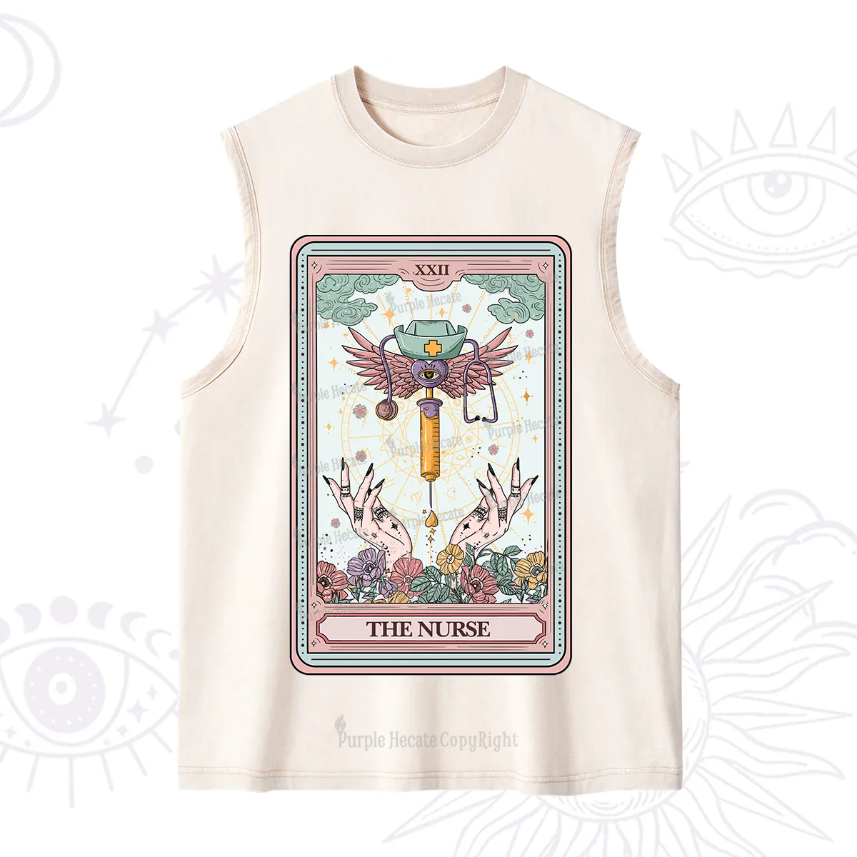 Purplehecate The ER Nurse Tarot Washed Tank