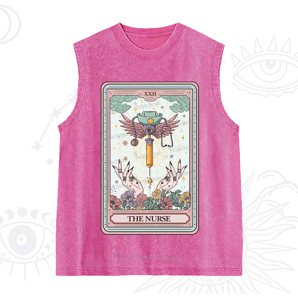 Purplehecate The ER Nurse Tarot Washed Tank