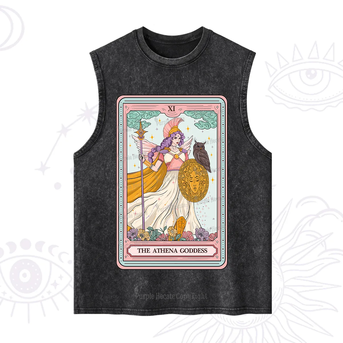 Purplehecate The Athena Goddess Tarot Washed Tank