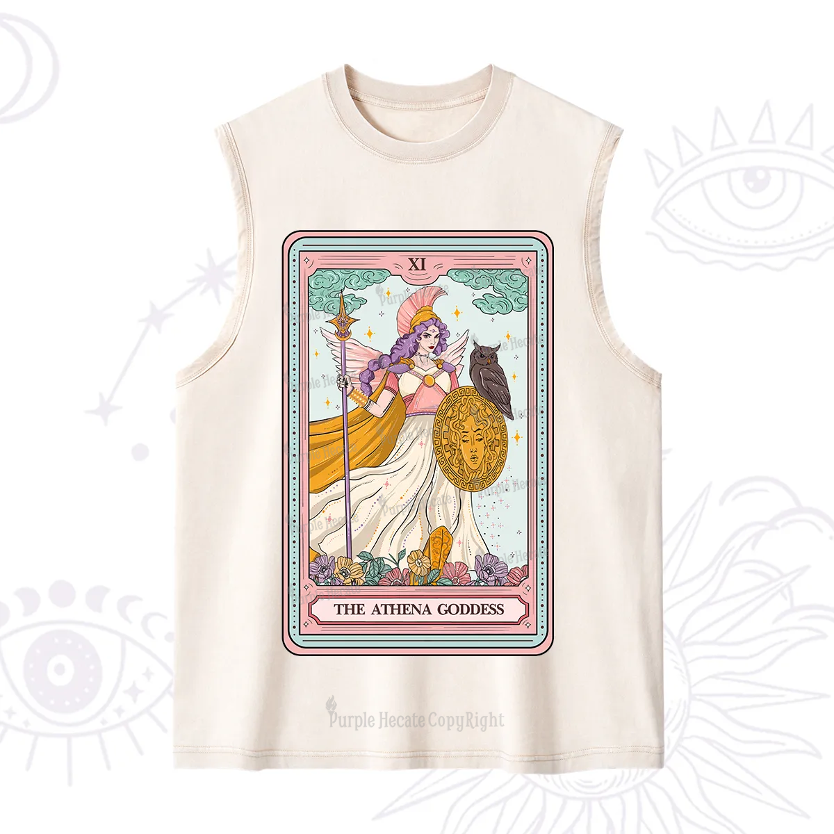 Purplehecate The Athena Goddess Tarot Washed Tank