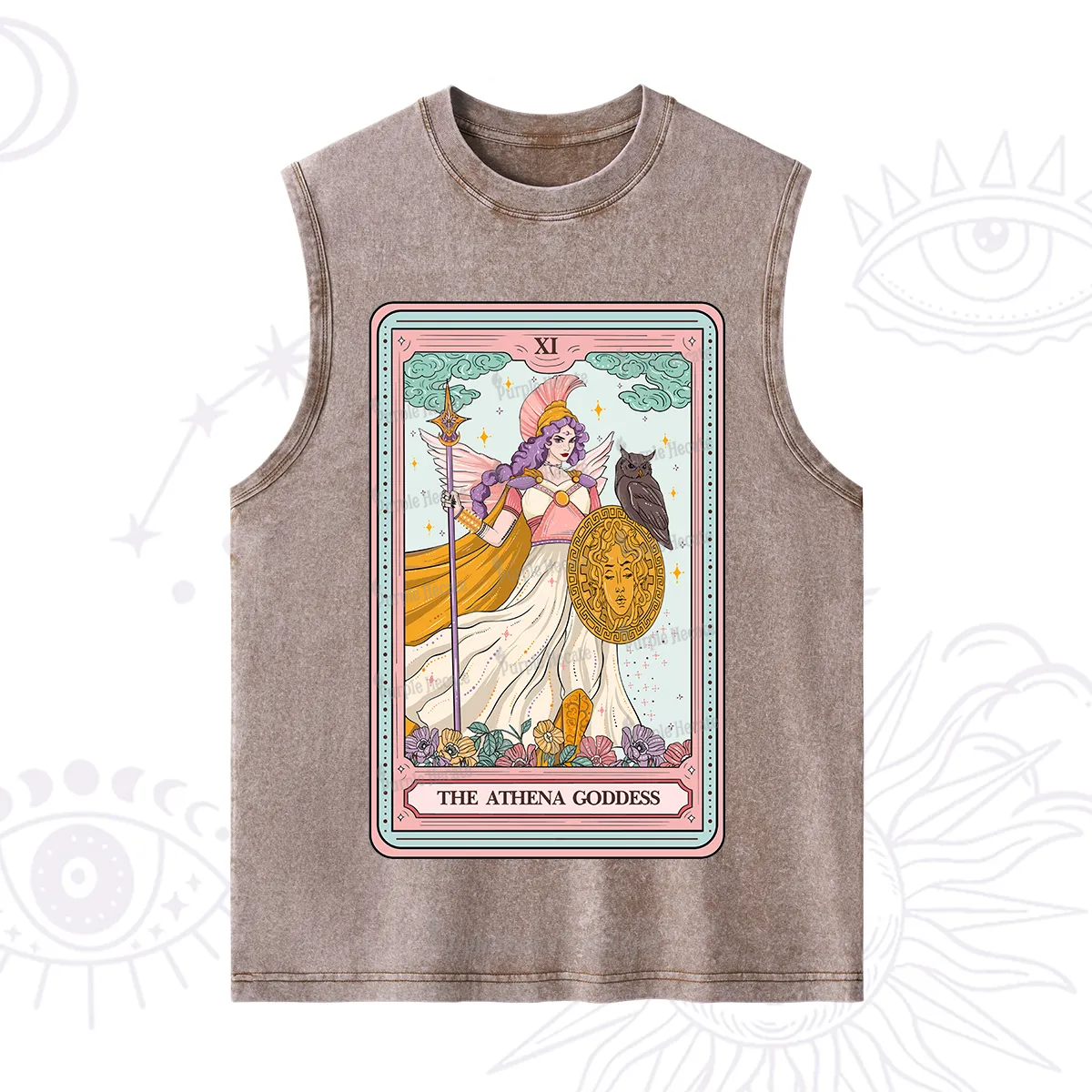Purplehecate The Athena Goddess Tarot Washed Tank