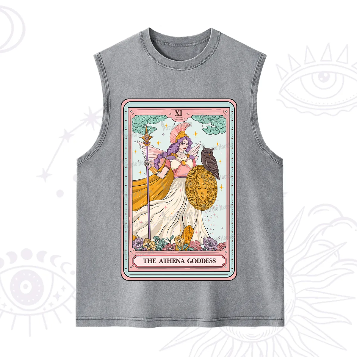 Purplehecate The Athena Goddess Tarot Washed Tank