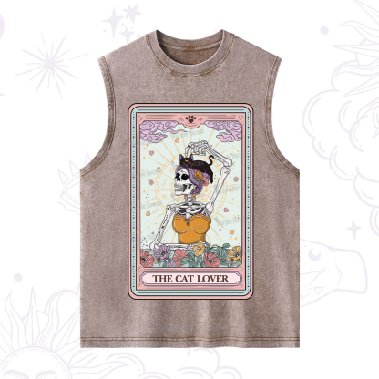 Purplehecate The Cat Lover Tarot Washed Tank