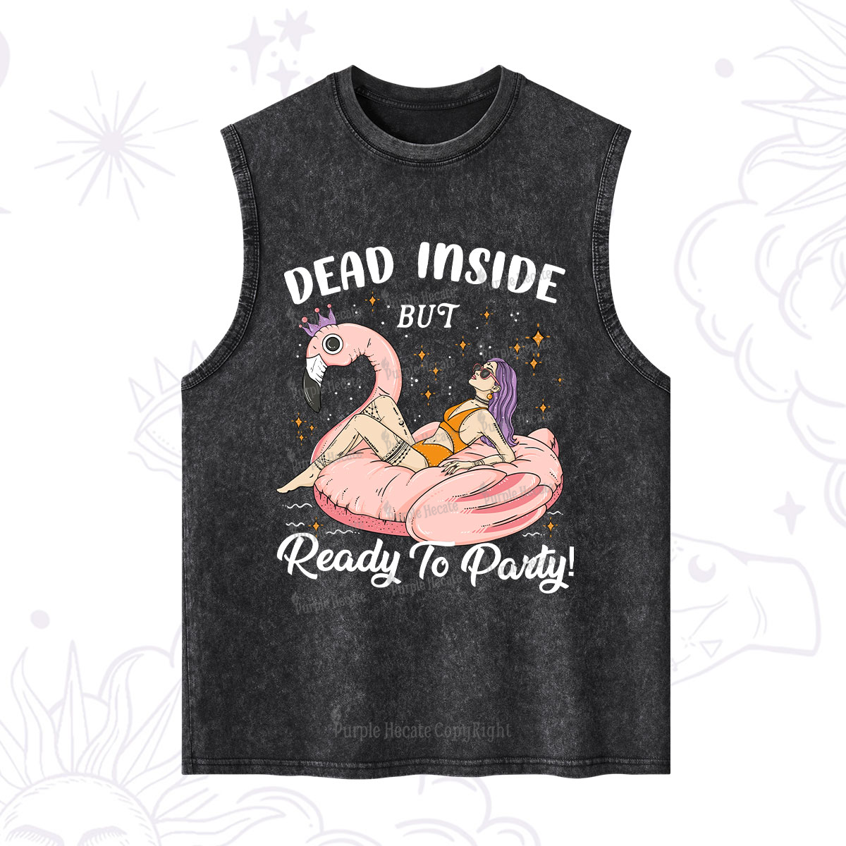 Purplehecate Dead Inside But Ready To Party Washed Tank