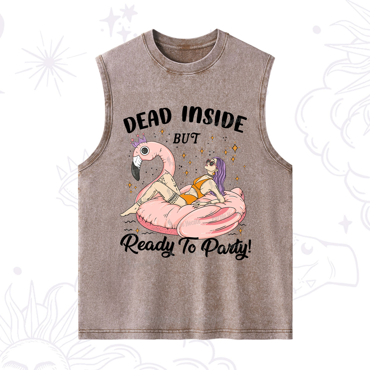 Purplehecate Dead Inside But Ready To Party Washed Tank
