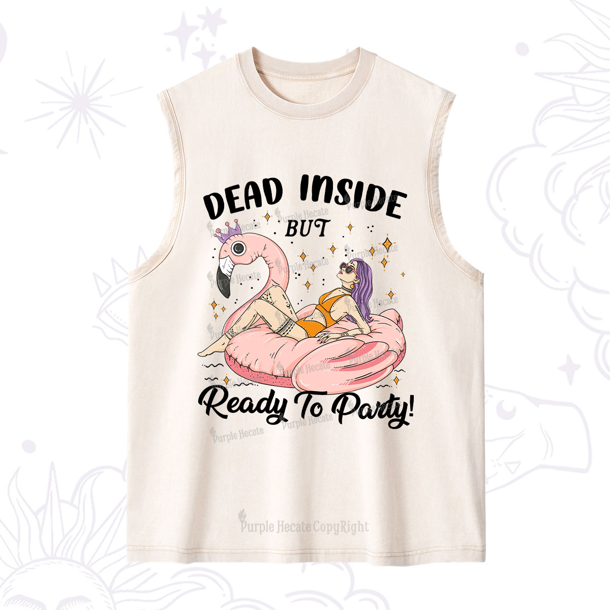 Purplehecate Dead Inside But Ready To Party Washed Tank