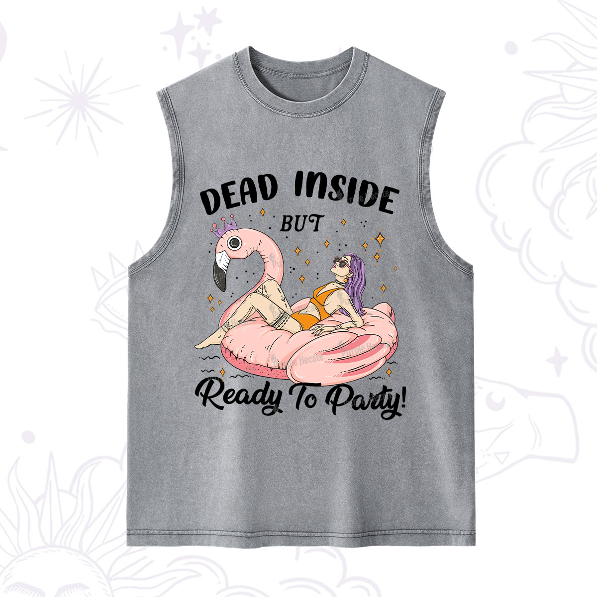 Purplehecate Dead Inside But Ready To Party Washed Tank