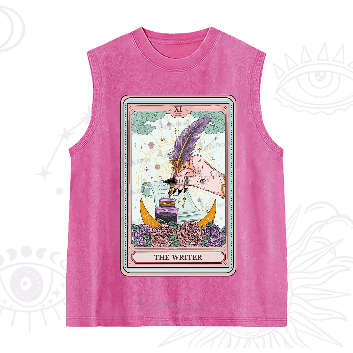 Purplehecate The Writer Tarot Washed Tank