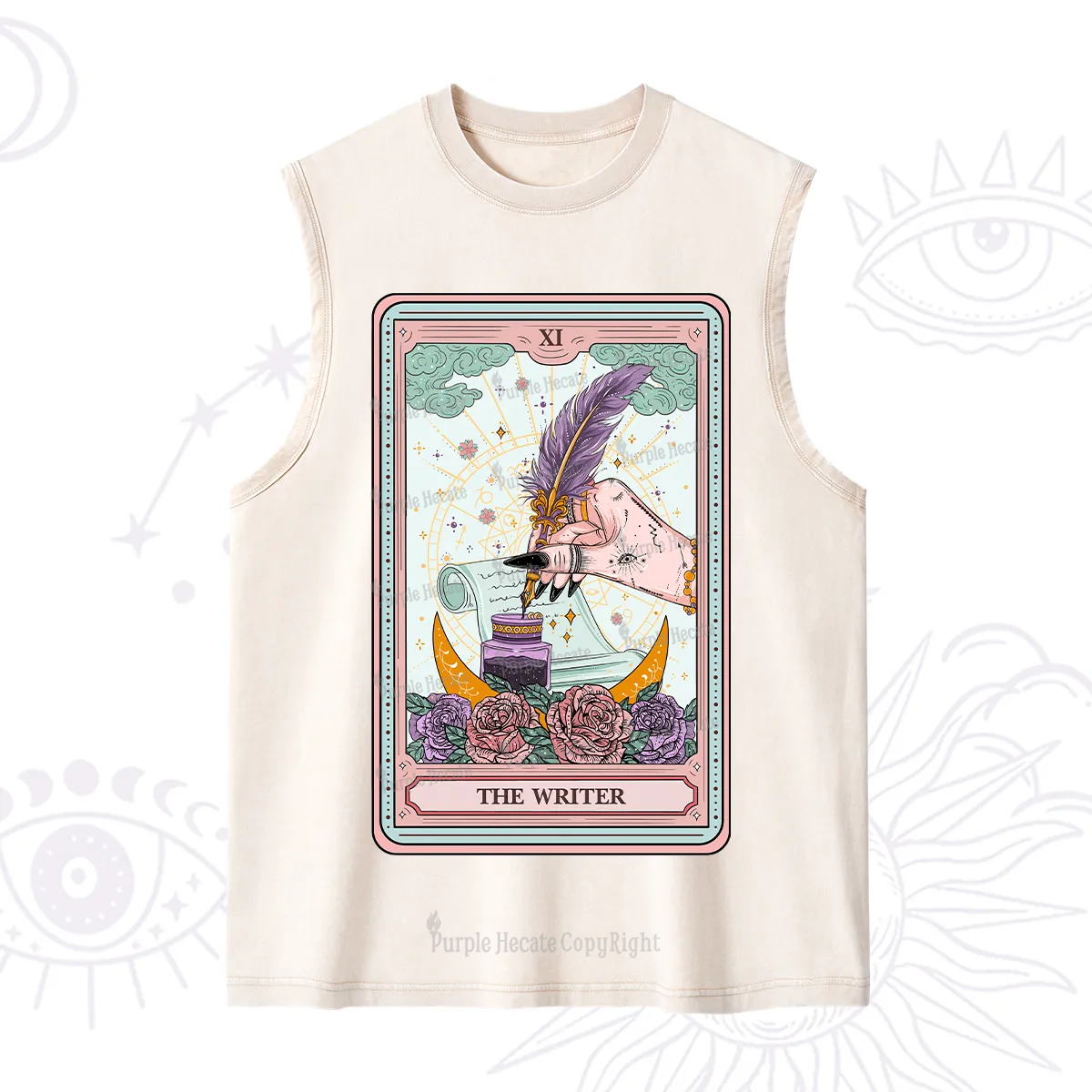 Purplehecate The Writer Tarot Washed Tank