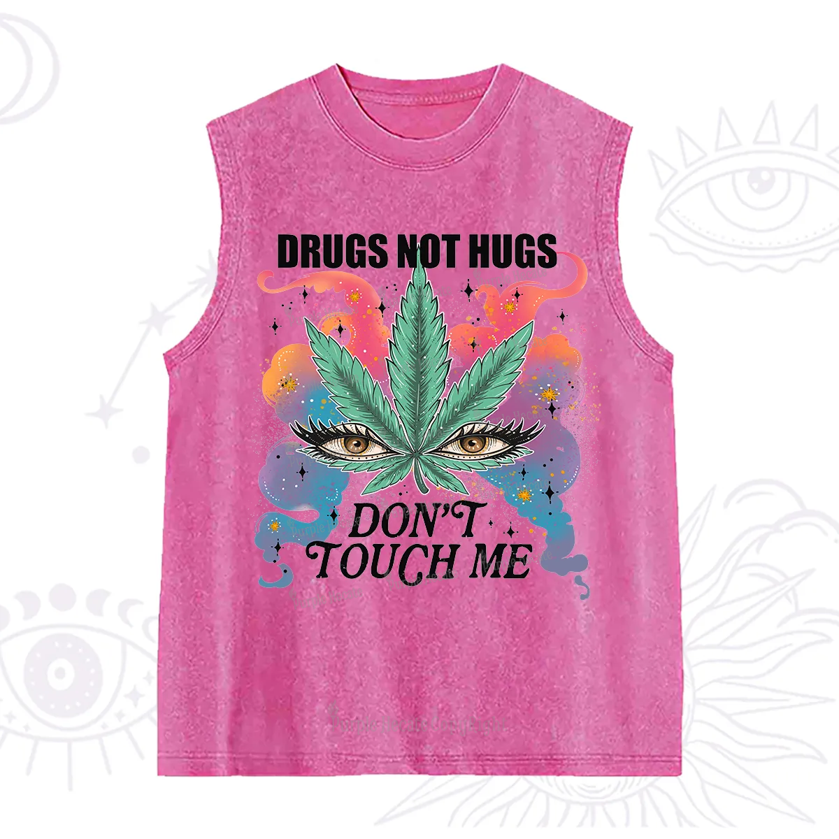Purplehecate Drugs Not Hugs Washed Tank