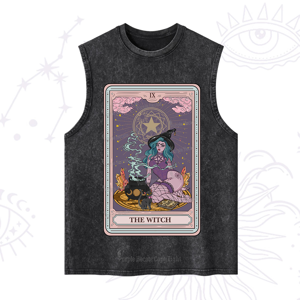 Purplehecate The Alchemy Witch Tarot Card Washed Tank