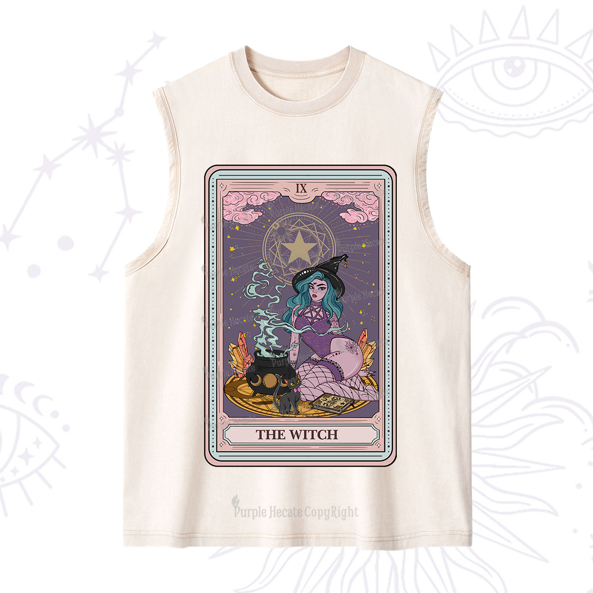 Purplehecate The Alchemy Witch Tarot Card Washed Tank