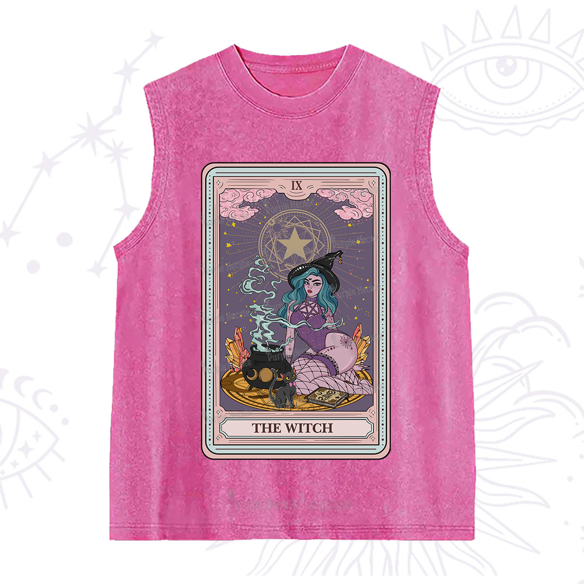 Purplehecate The Alchemy Witch Tarot Card Washed Tank