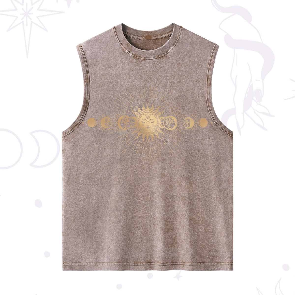 Purplehecate Mystical Moon And Sun Washed Tank