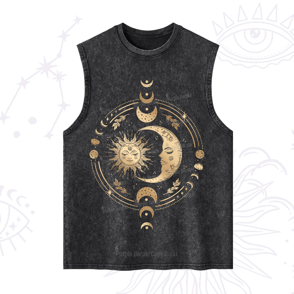 Purplehecate Celestial Sun and Moon Washed Tank