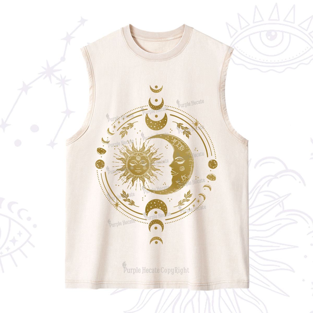 Purplehecate Celestial Sun and Moon Washed Tank