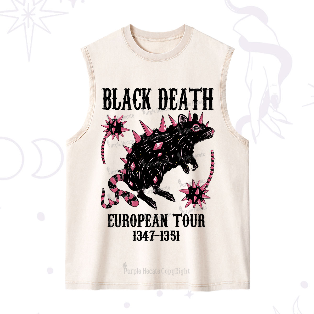 Purplehecate Black Death Washed Tank