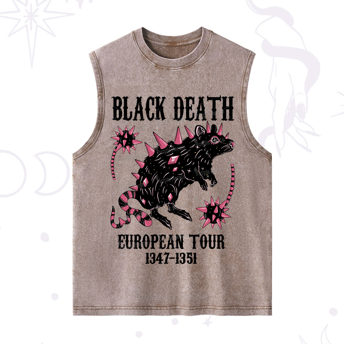 Purplehecate Black Death Washed Tank