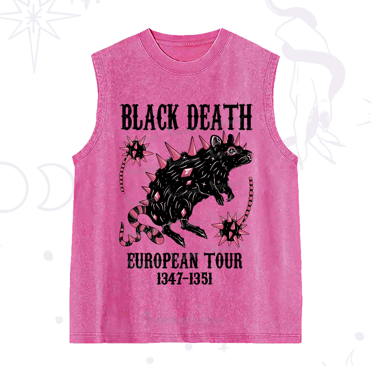 Purplehecate Black Death Washed Tank
