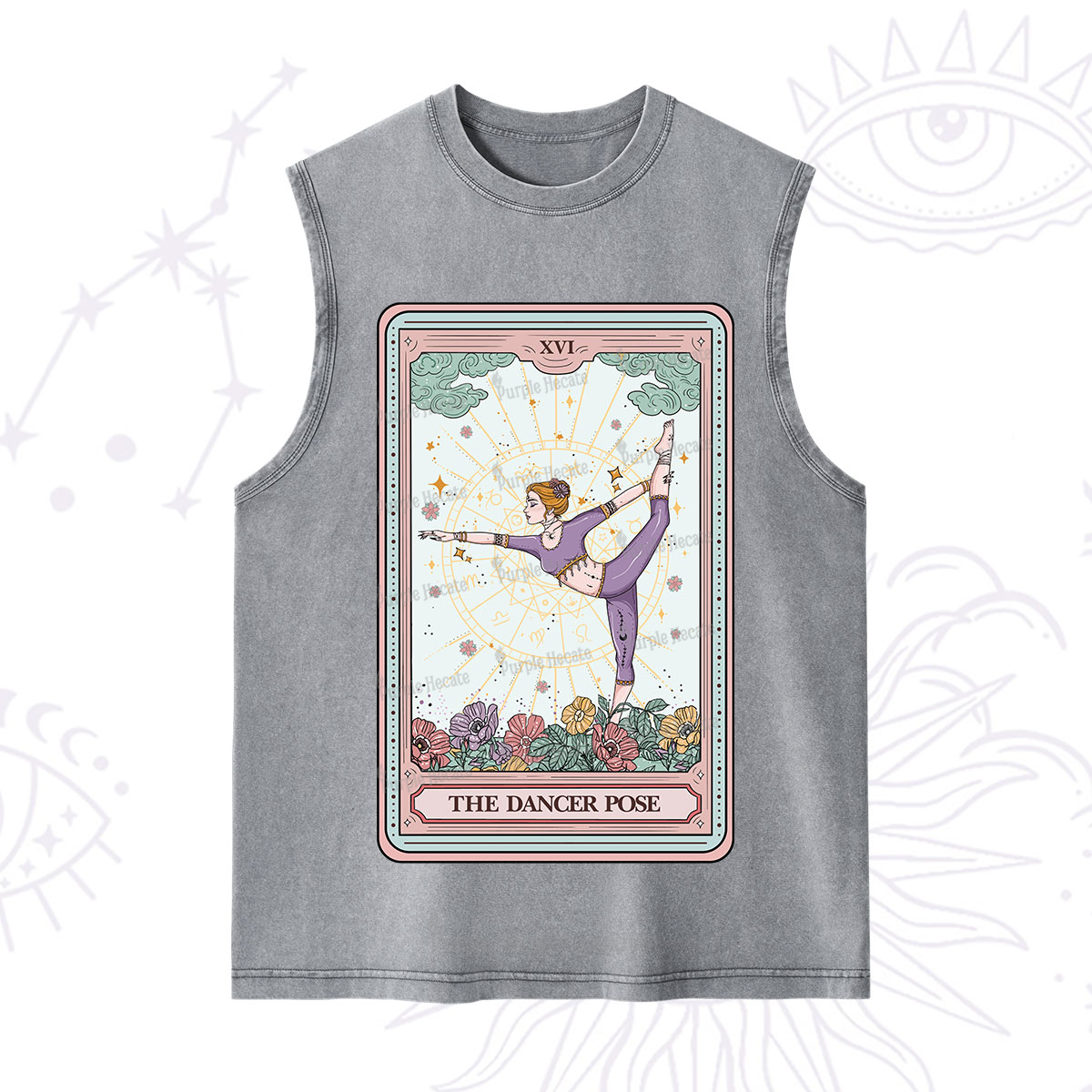 Purplehecate The Dancer Pose Tarot Card Washed Tank
