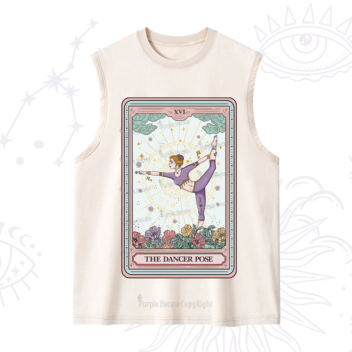 Purplehecate The Dancer Pose Tarot Card Washed Tank