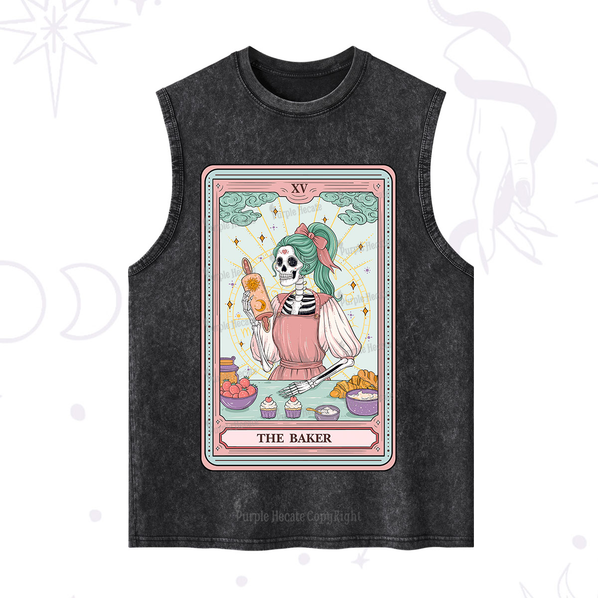 Purplehecate The Bakery Tarot Card Washed Tank