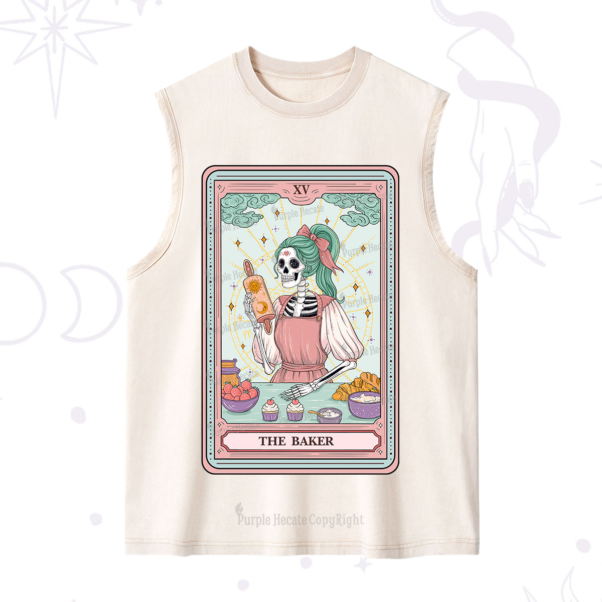 Purplehecate The Bakery Tarot Card Washed Tank