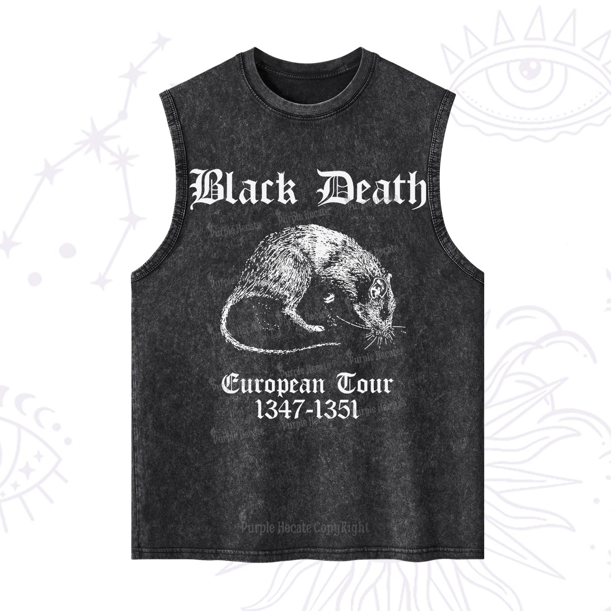Purplehecate Black Death European Tour Washed Tank
