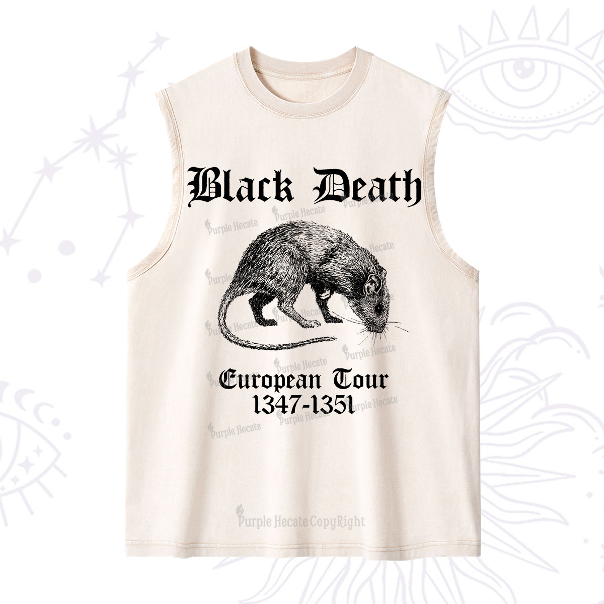Purplehecate Black Death European Tour Washed Tank
