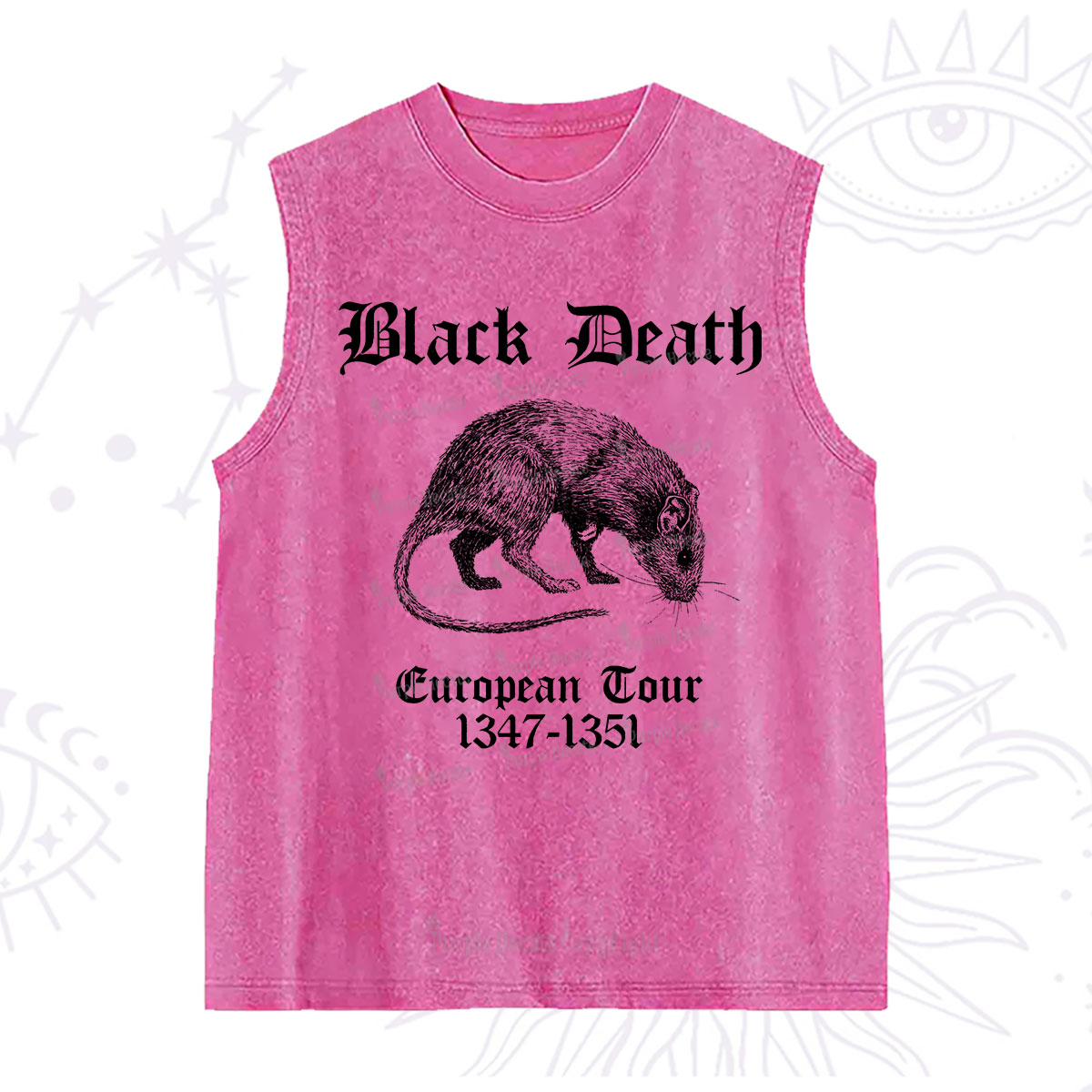 Purplehecate Black Death European Tour Washed Tank