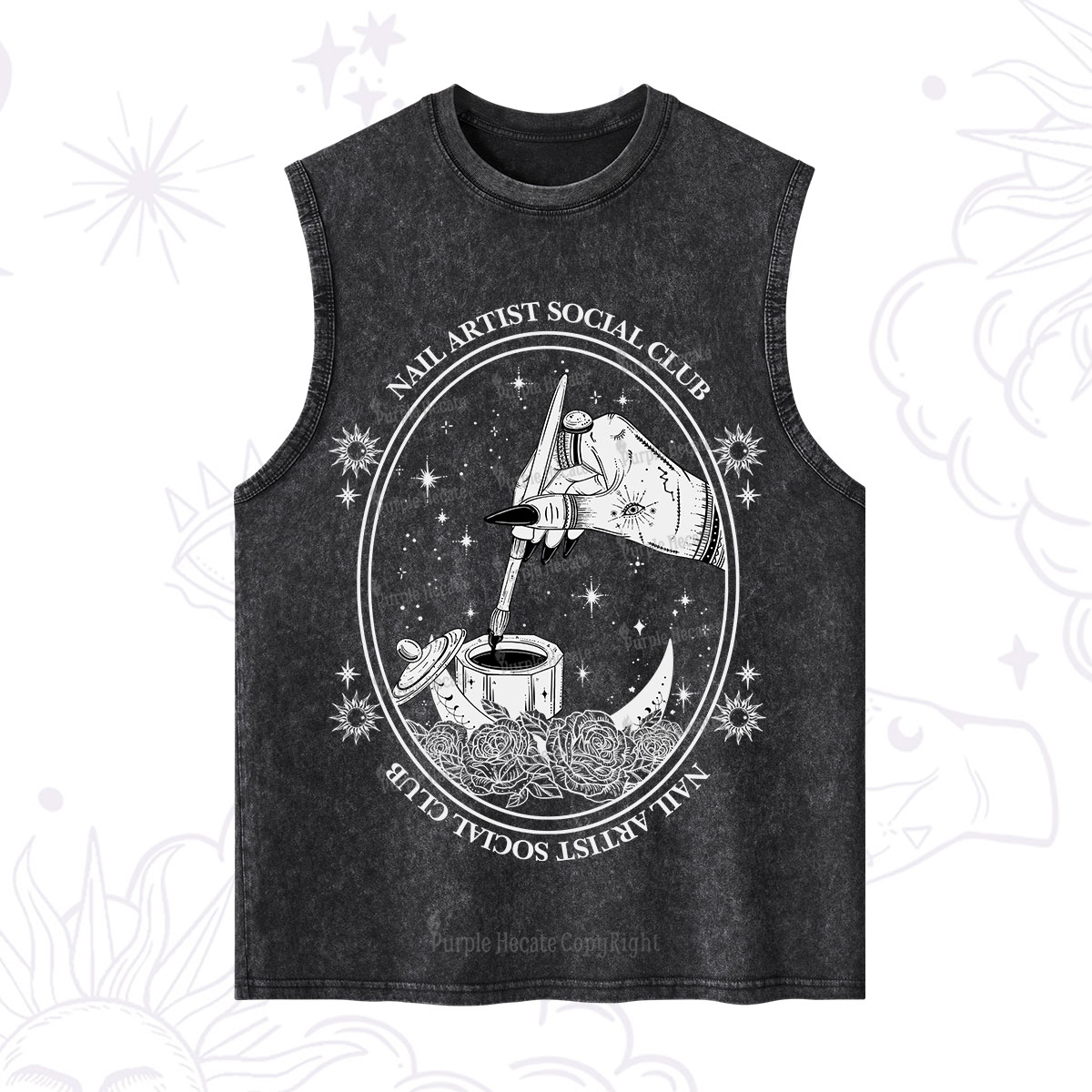 Purplehecate Nail Artist Social Club Washed Tank