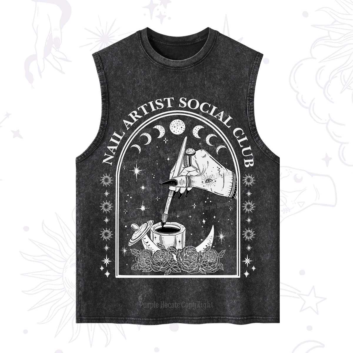 Purplehecate Nail Artist Club Collective Washed Tank