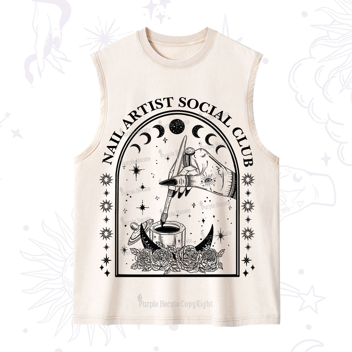 Purplehecate Nail Artist Club Collective Washed Tank