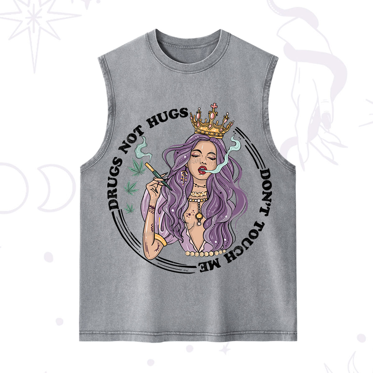 Purplehecate Weed Be Sarcastic Washed Tank