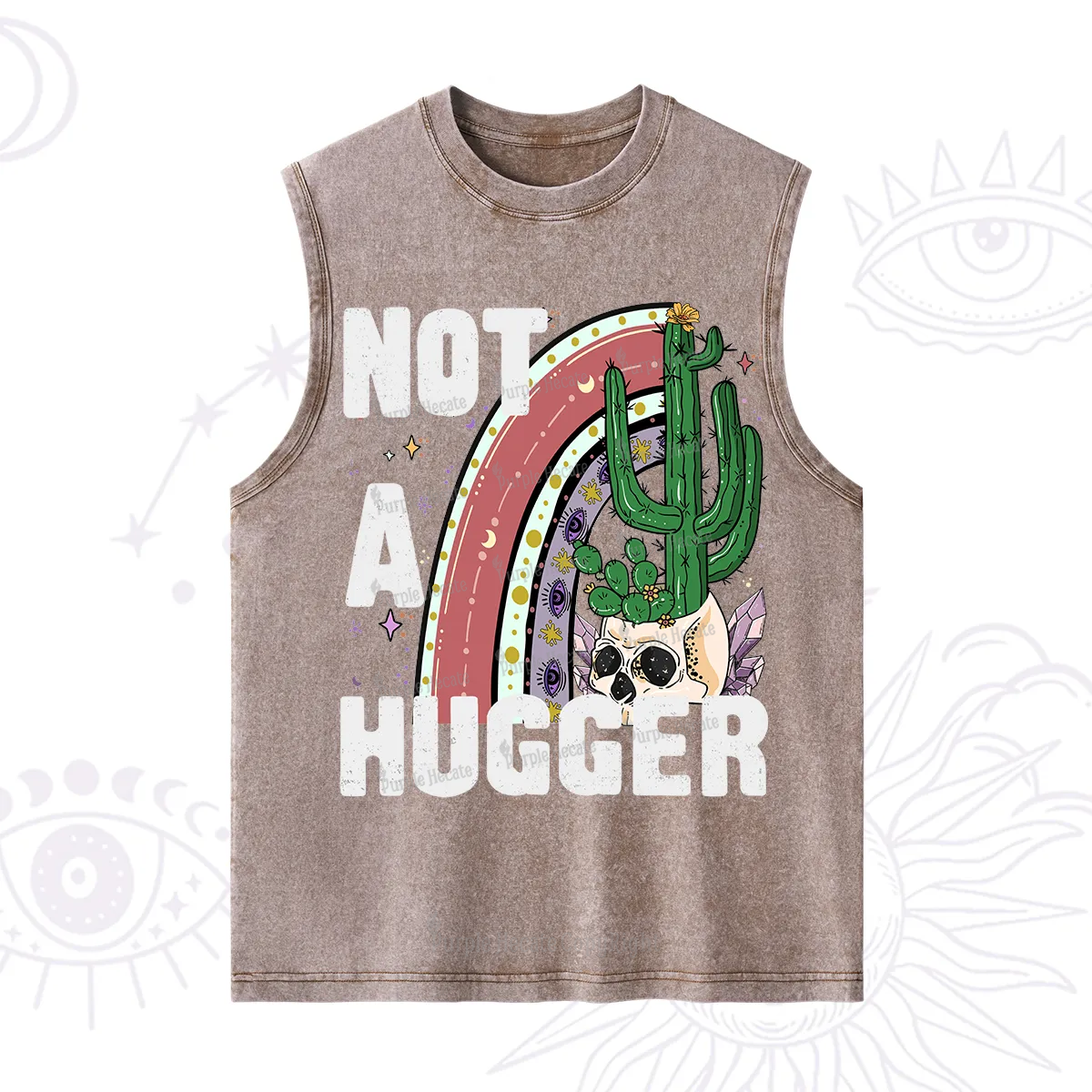 Purplehecate Not A Hugger Washed Tank